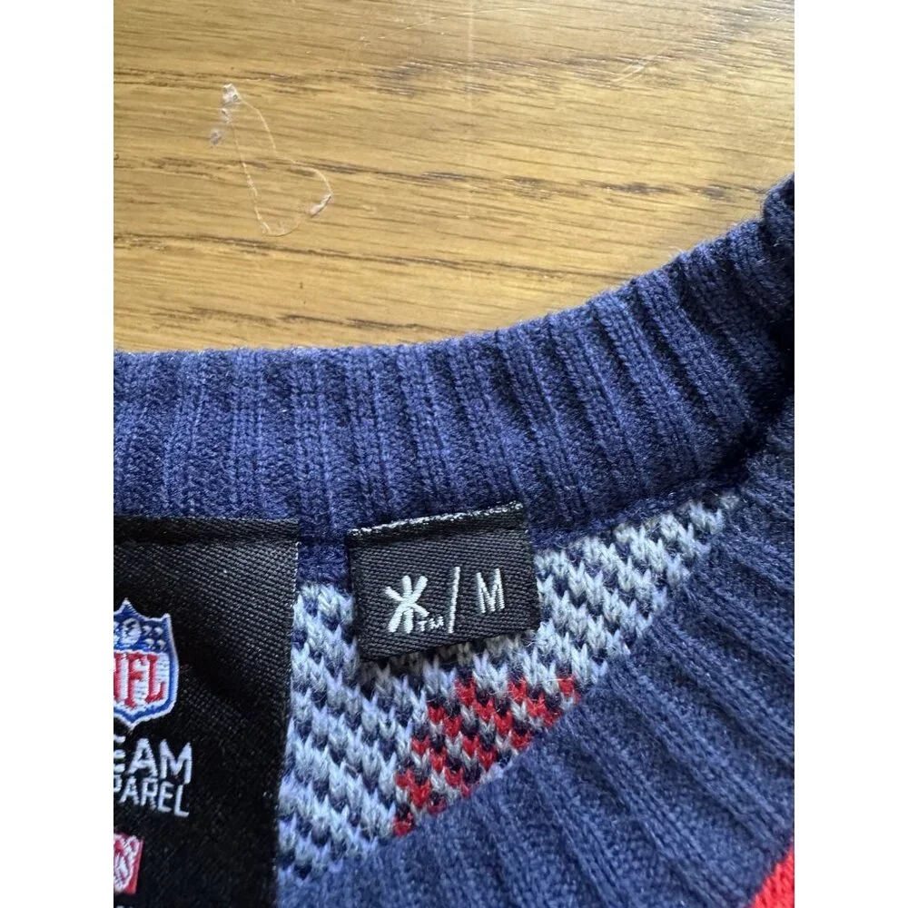 Tom Brady New England Patriots NFL Christmas‎ Sweater Size Medium Knit Holiday